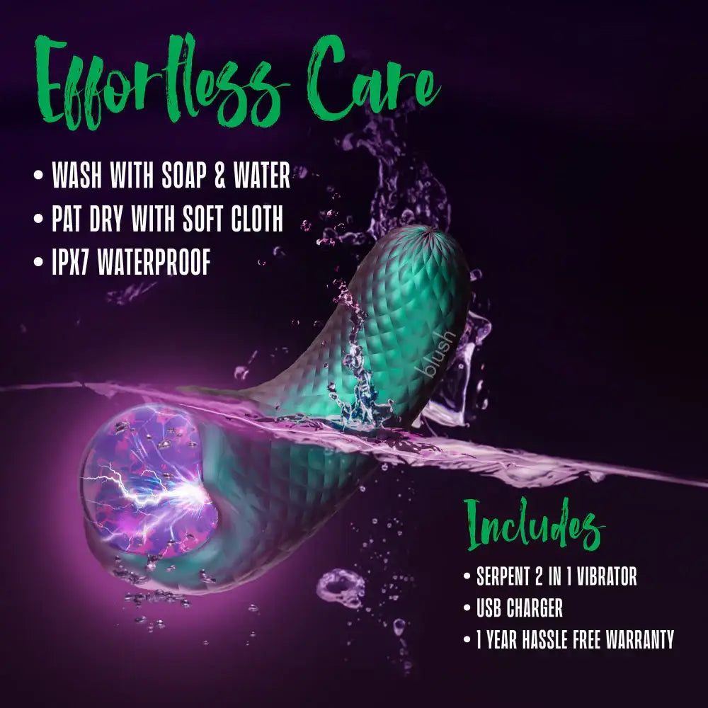 Blush® Temptasia® Enchanted Serpent Dual Ended Vibrator - Rolik®