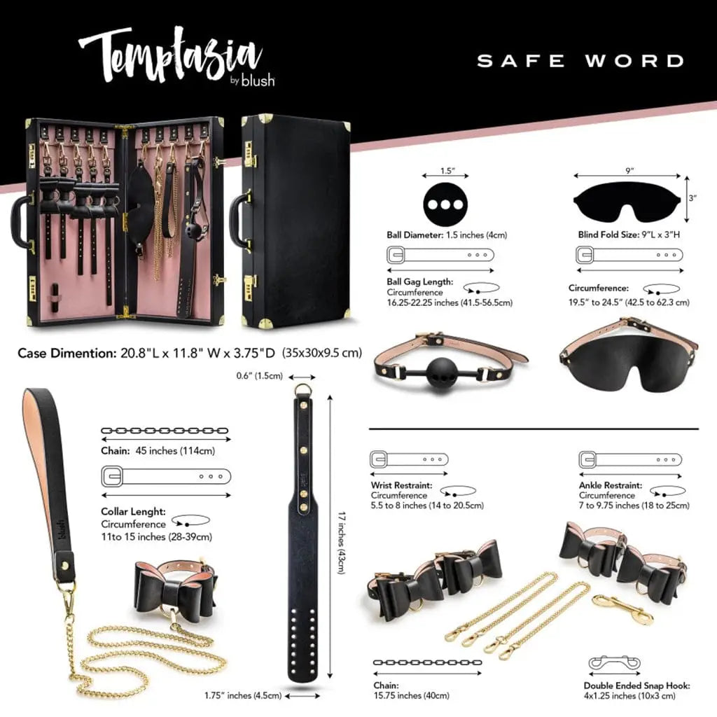 Temptasia Safe Word Bondage Kit with Suitcase - Rolik®