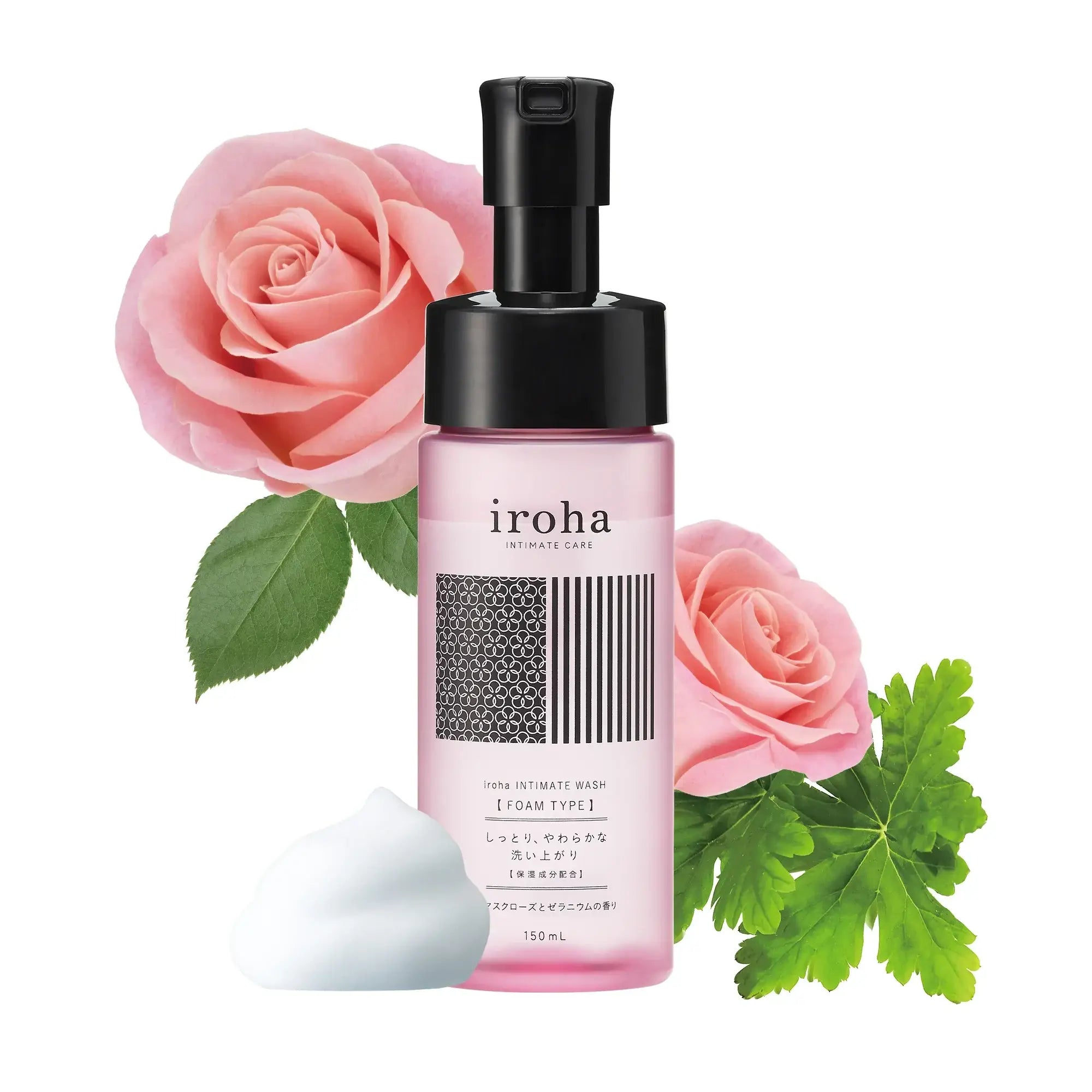 Tenga® iroha Foaming Intimate Wash – pH-Balanced Feminine Cleanser Damask Rose and Geranium