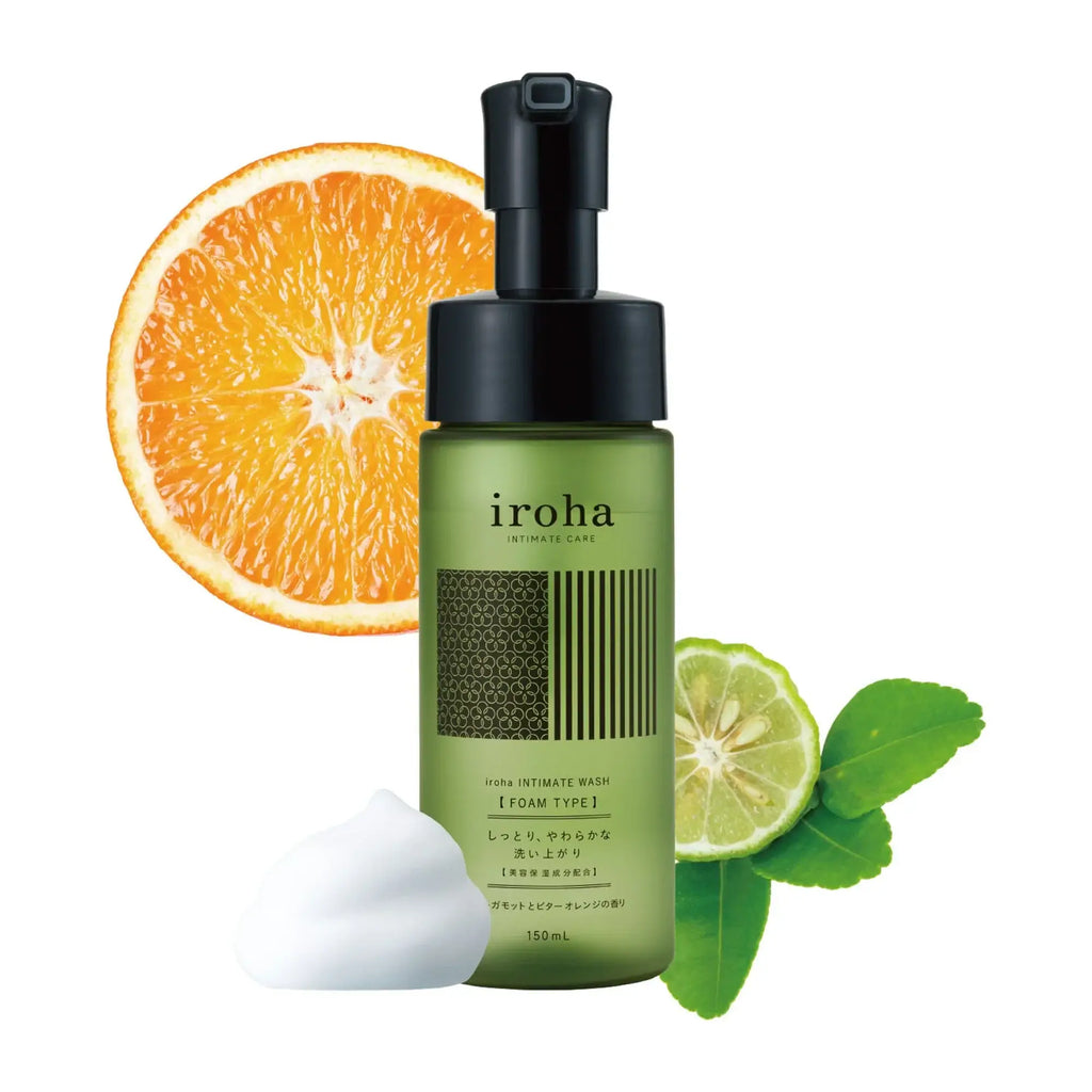 Tenga® iroha Foaming Intimate Wash – pH-Balanced Feminine Cleanser Bergamot and Bitter Orange