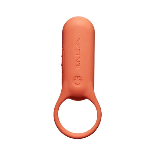 Tenga® TENGA paiRING+ Vibrating C-Ring | Couples Vibrator with Charging Case Orange