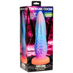 Tenta - C*ck Glow in the Dark Silicone Dildo - Rainbow
