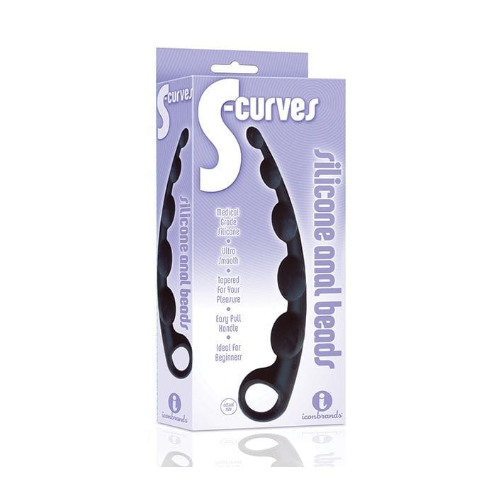 The 9's S - Curves Curved Silicone Anal Beads - Rolik®