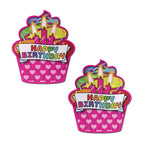 Happy Birthday Cupcake Themed Nipple Pasties
