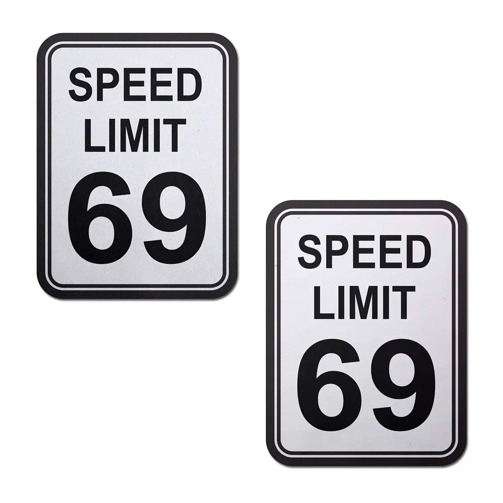 Speed Limit Themed Nipple Pasties
