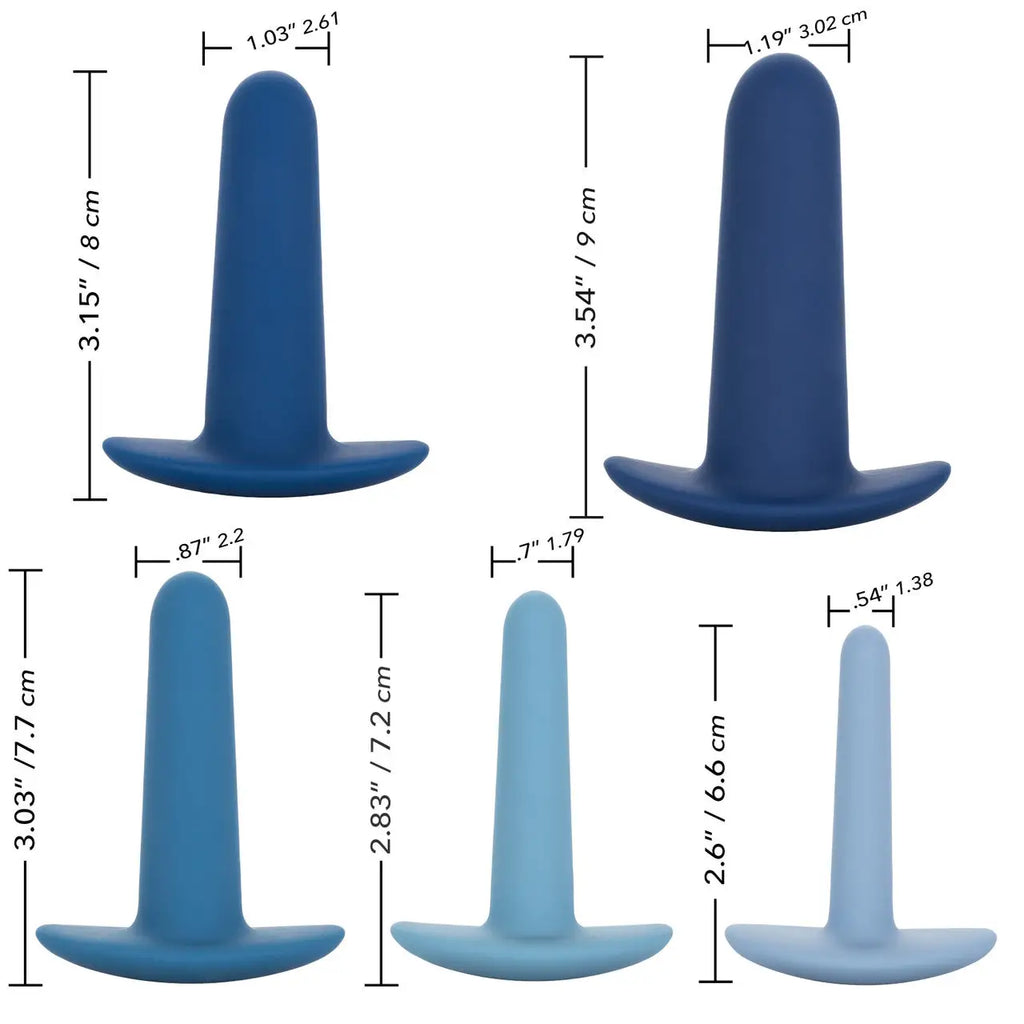 They-ology Wearable Anal Trainer Set 5-Piece - Blue - Probe
