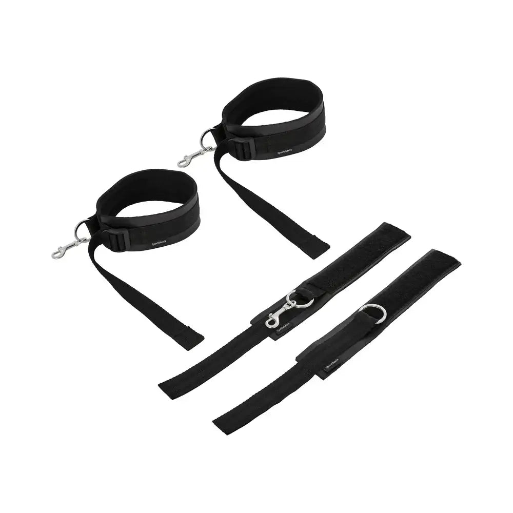 Thigh & Wrist Cuff Set - Black - Restraints