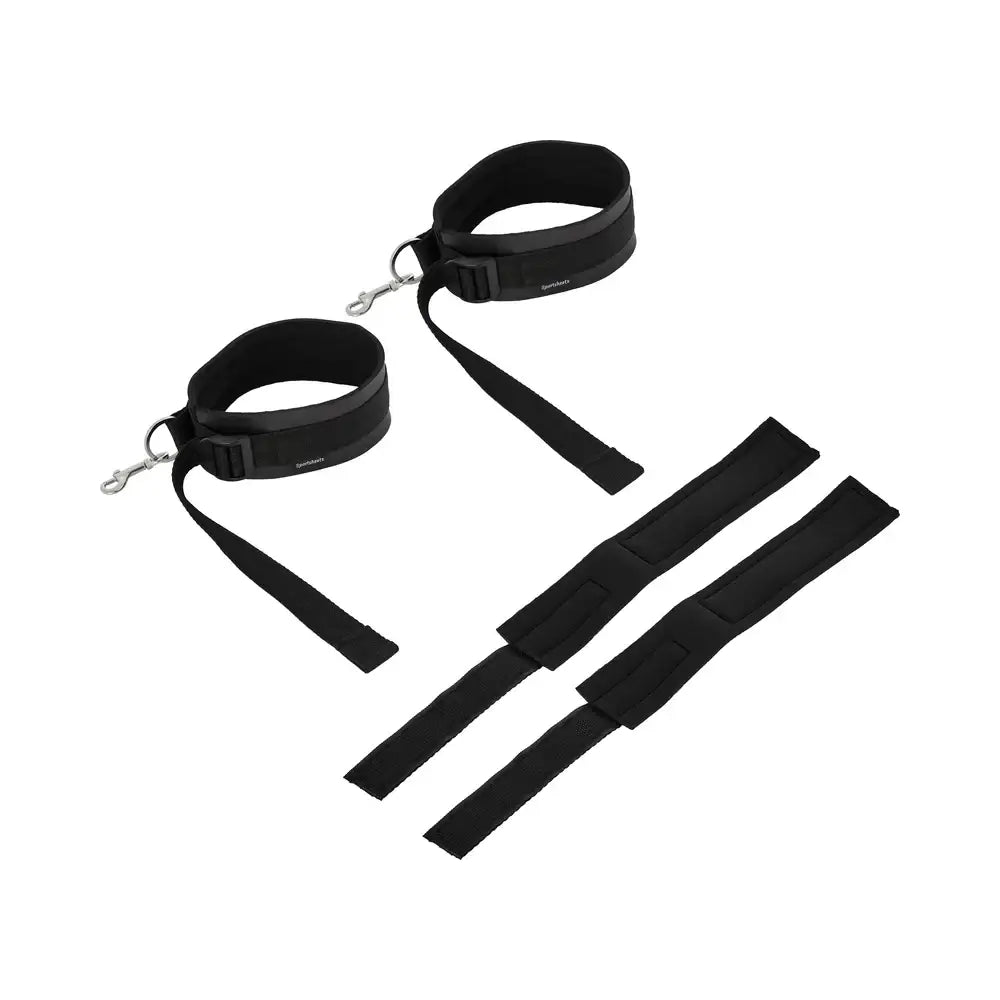 Thigh & Wrist Cuff Set - Black - Restraints