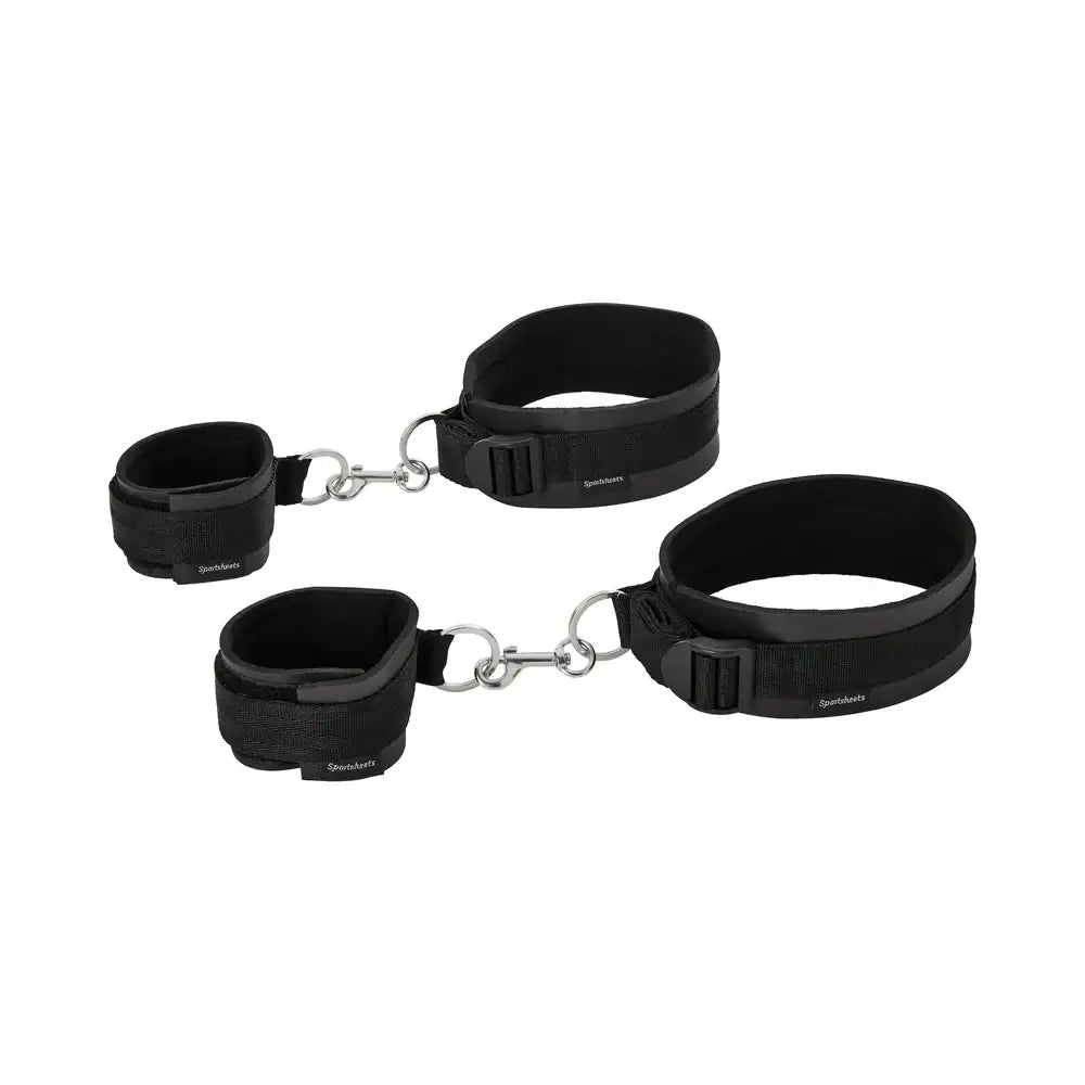Thigh & Wrist Cuff Set - Black - Restraints