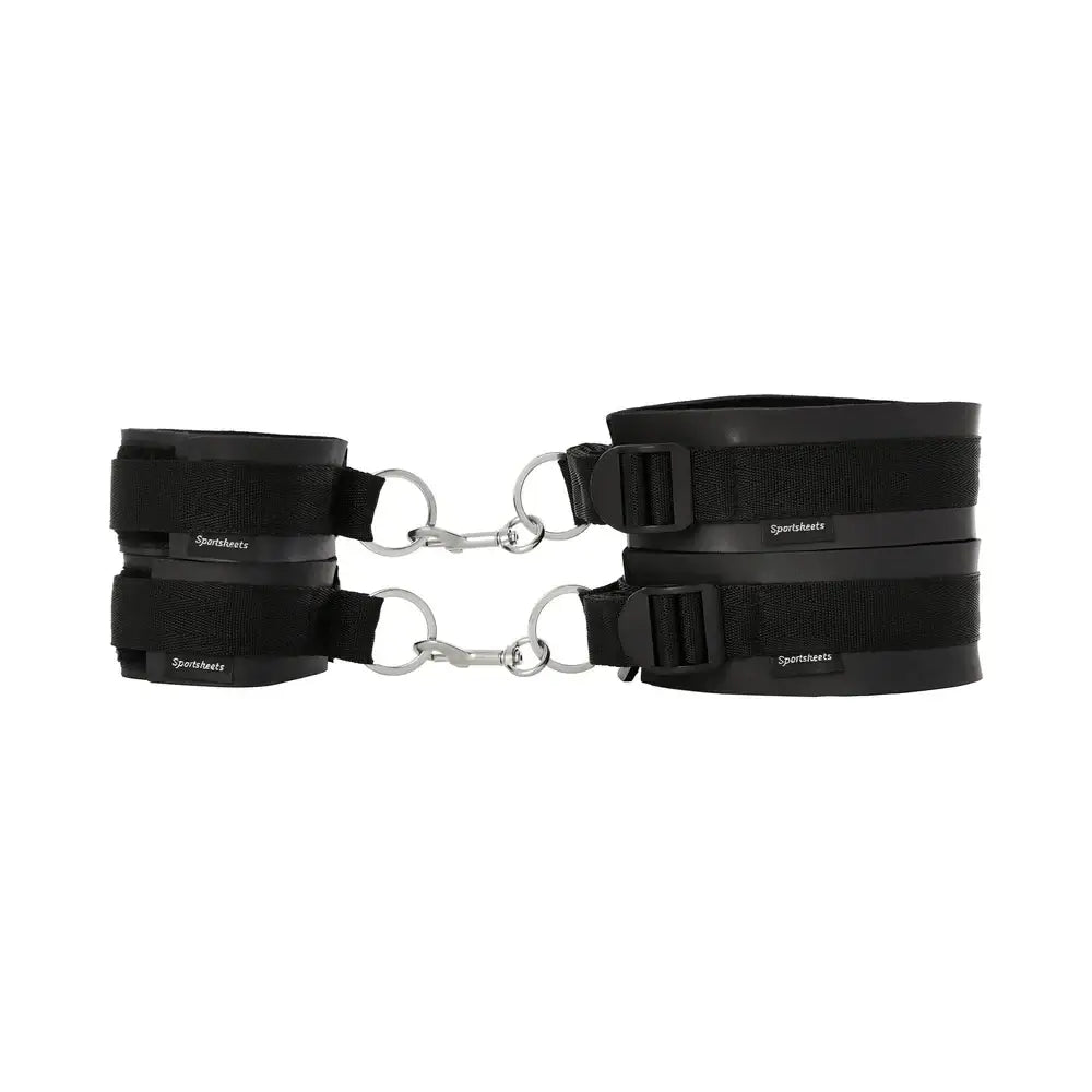 Thigh & Wrist Cuff Set - Black - Restraints