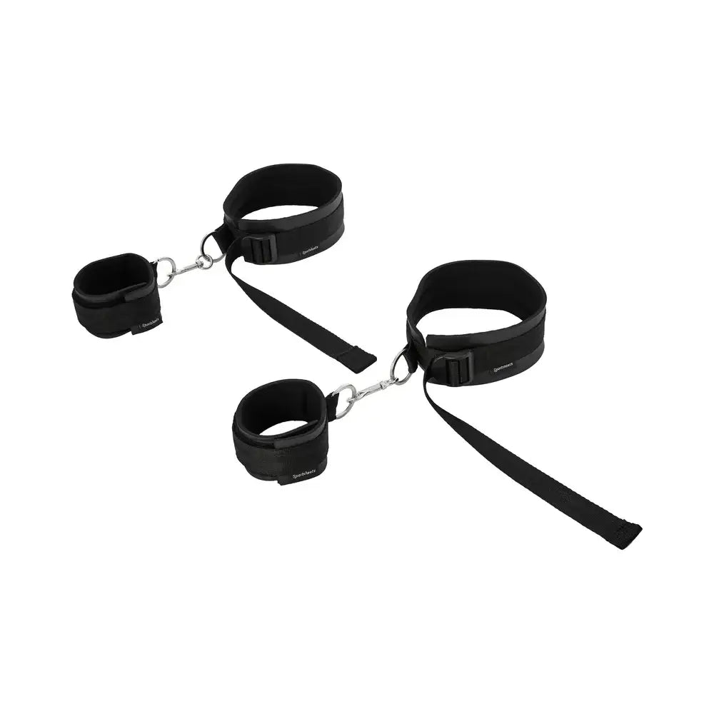 Thigh & Wrist Cuff Set - Black - Restraints
