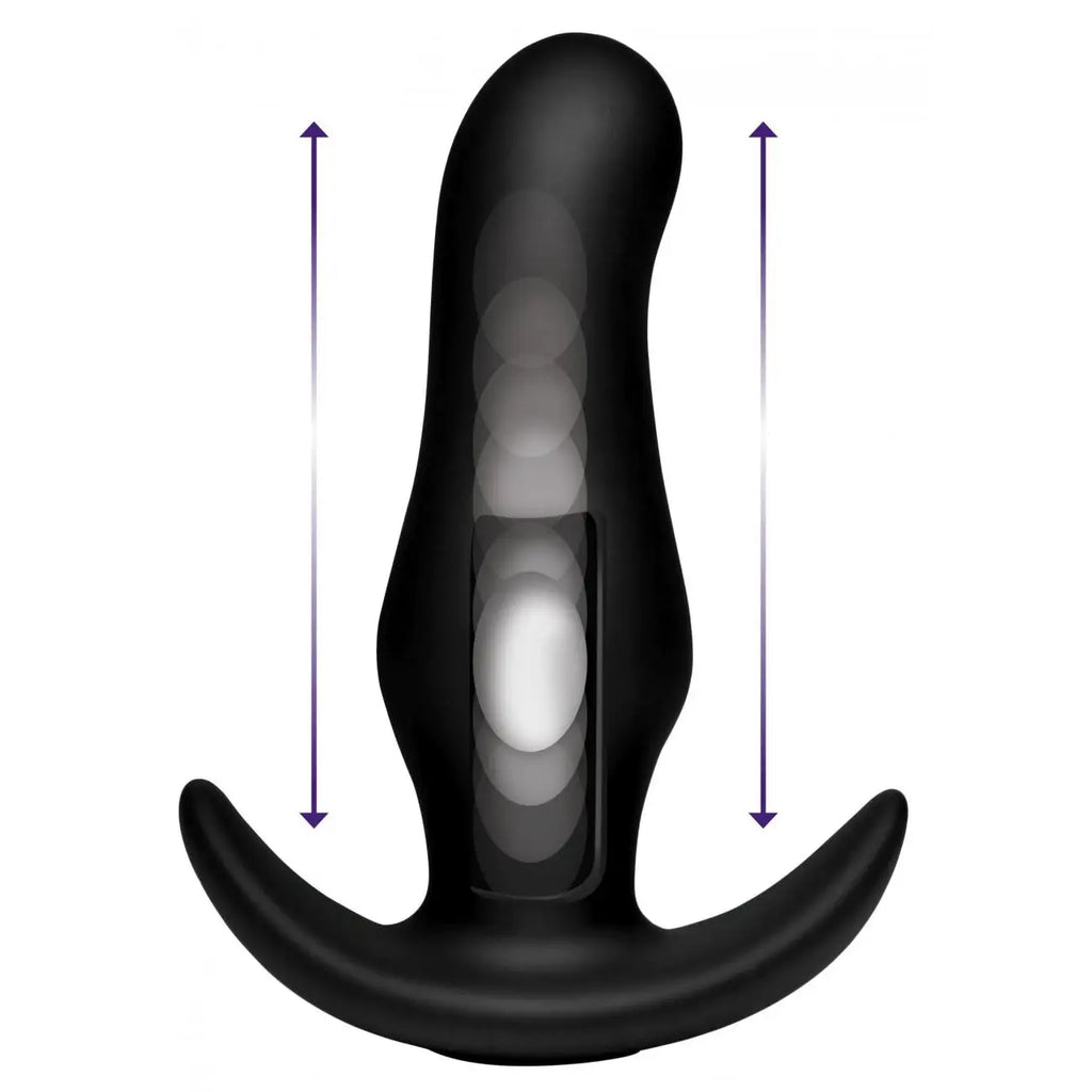 Thump It® 7x Curved Silicone Butt Plug - Black