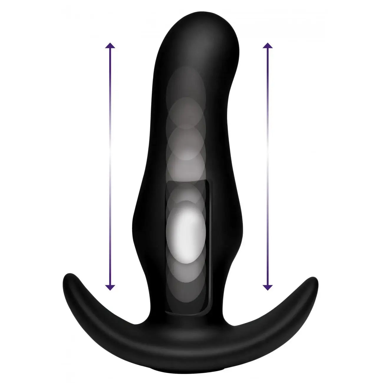 Thump It® 7x Curved Silicone Butt Plug - Black