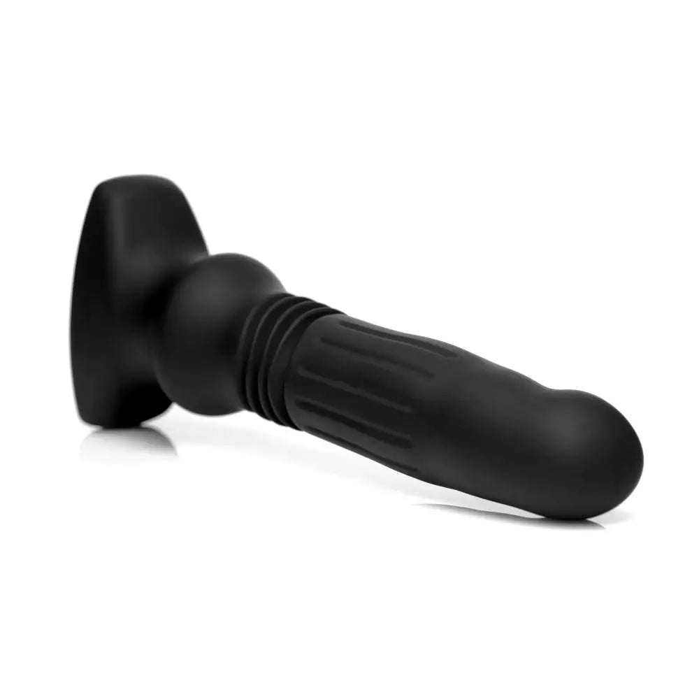 Thunderplugs™ Silicone Swelling & Thrusting Plug w/ Remote - Black - Butt