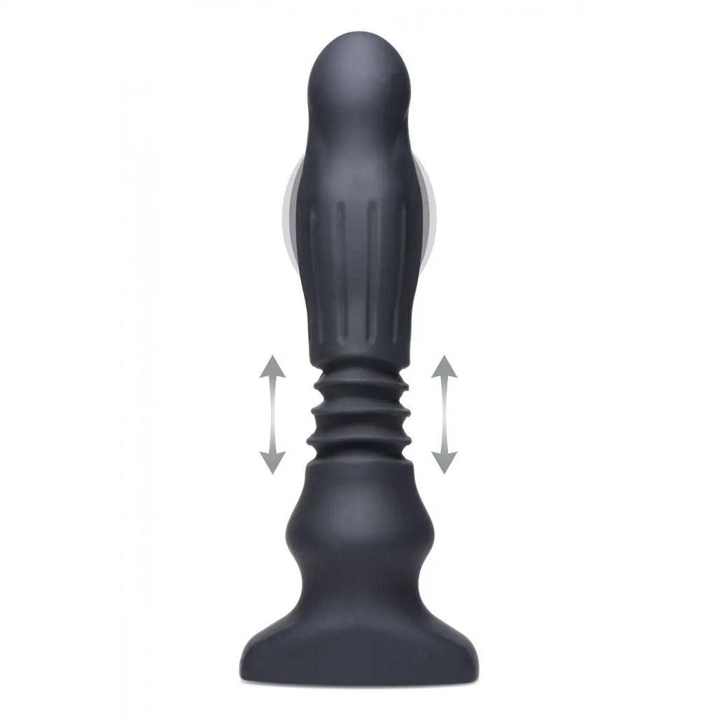 Thunderplugs™ Silicone Swelling & Thrusting Plug w/ Remote - Black - Butt