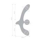Cerise Double Tap Dual-Ended Vibrating Strapless Strap-on