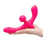 Cerise Double Tap Dual-Ended Vibrating Strapless Strap-on
