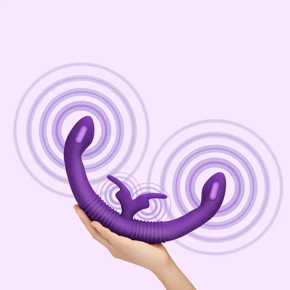 Together™ Dual Ended Rabbit Partner Vibe 2.0 - Purple - Vibrator