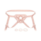 Together Vibes Tones NudeFit Adjustable Strap-On Harness – 3 O-Rings Fits Up to 68’’ Pink
