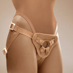 Together Vibes Tones NudeFit Adjustable Strap-On Harness – 3 O-Rings Fits Up to 68’’