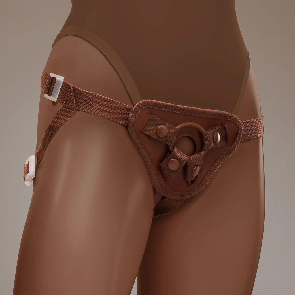 Together Vibes Tones NudeFit Adjustable Strap-On Harness – 3 O-Rings Fits Up to 68’’
