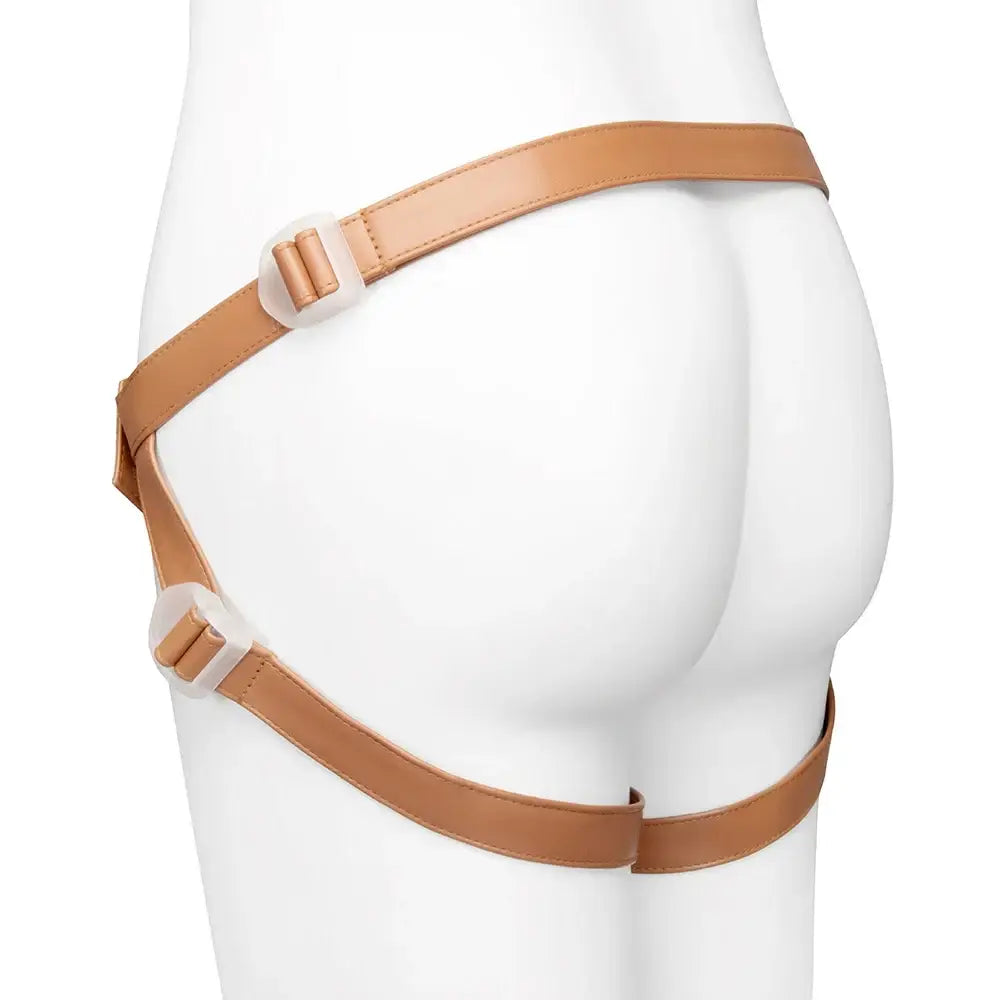 Together Vibes Tones NudeFit FlexCurv Adjustable Strap-On Harness – Body-Contouring Fits Up to 68’’