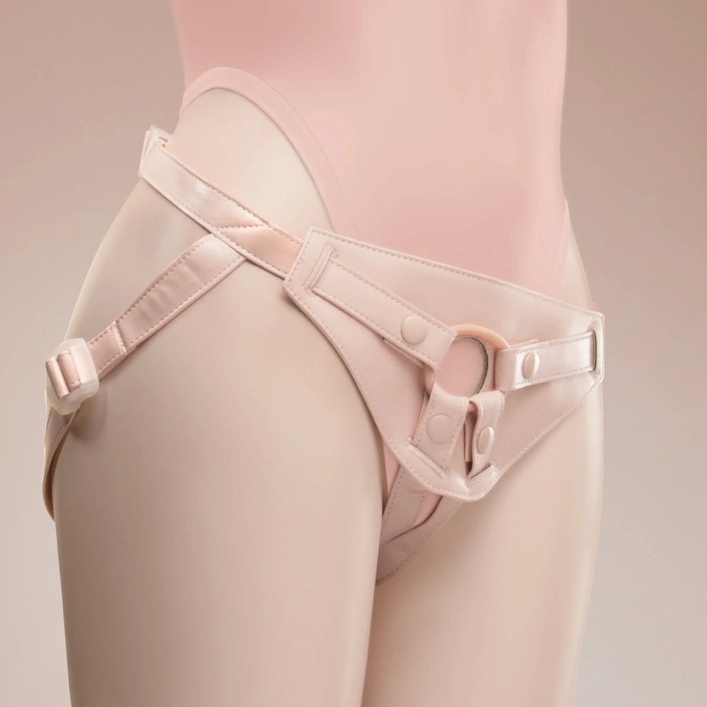 Together Vibes Tones NudeFit FlexCurv Adjustable Strap-On Harness – Body-Contouring Fits Up to 68’’