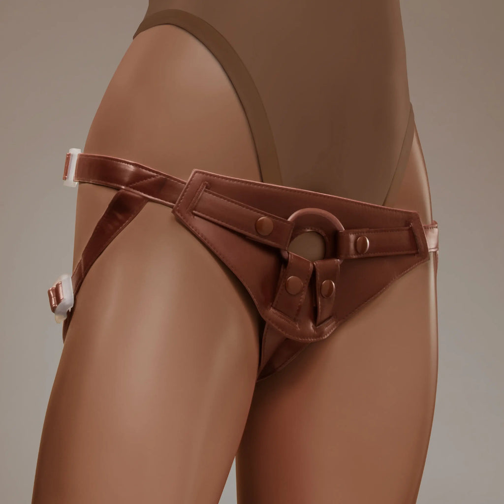 Together Vibes Tones NudeFit FlexCurv Adjustable Strap-On Harness – Body-Contouring Fits Up to 68’’