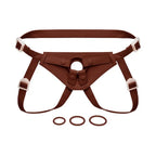 Together Vibes Tones NudeFit FlexCurv Adjustable Strap-On Harness – Body-Contouring Fits Up to 68’’ Brown