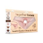Together Vibes Tones NudeFit FlexCurv Adjustable Strap-On Harness – Body-Contouring Fits Up to 68’’