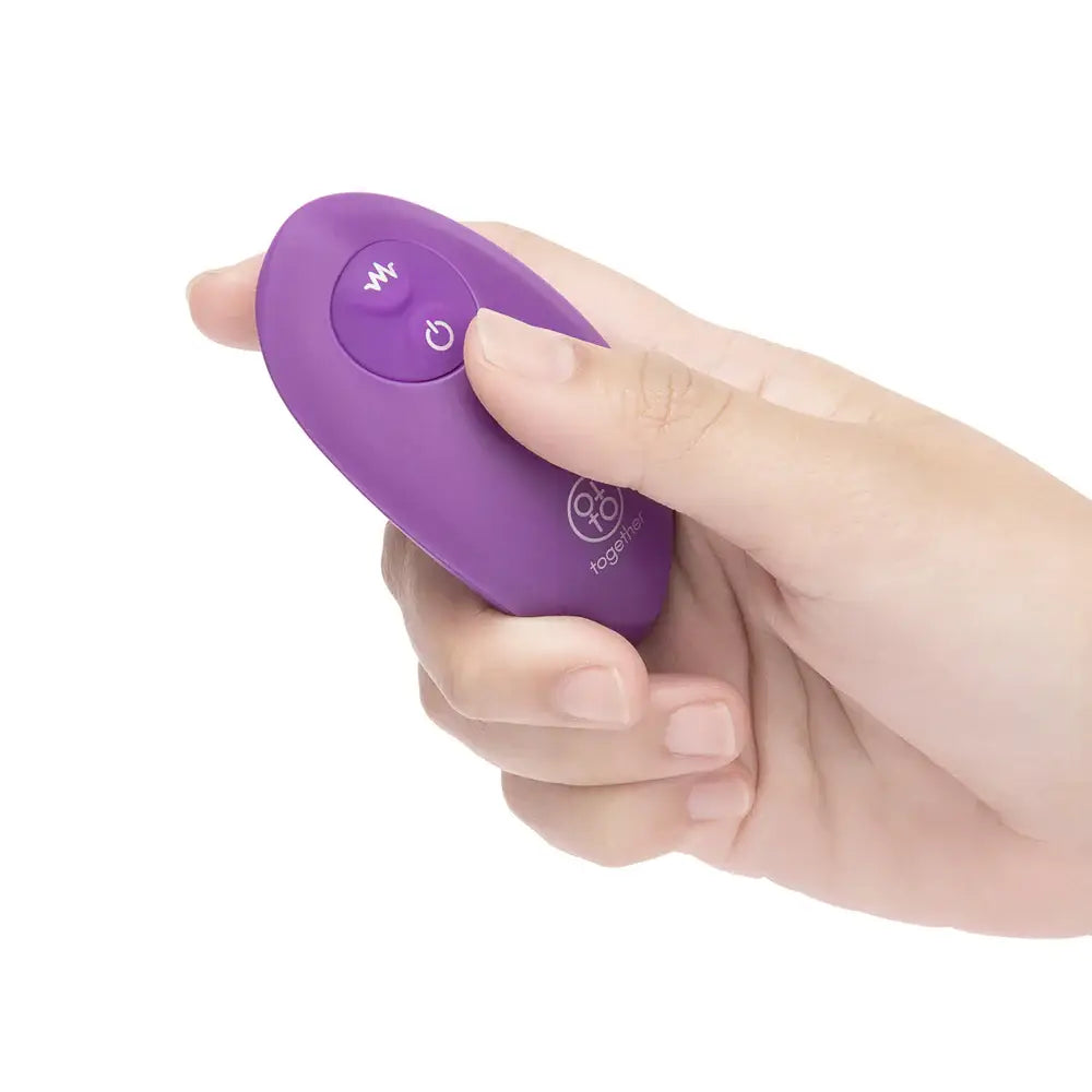 Purple Blended Pleasure Remote Controlled Triple-Pronged Vibrator