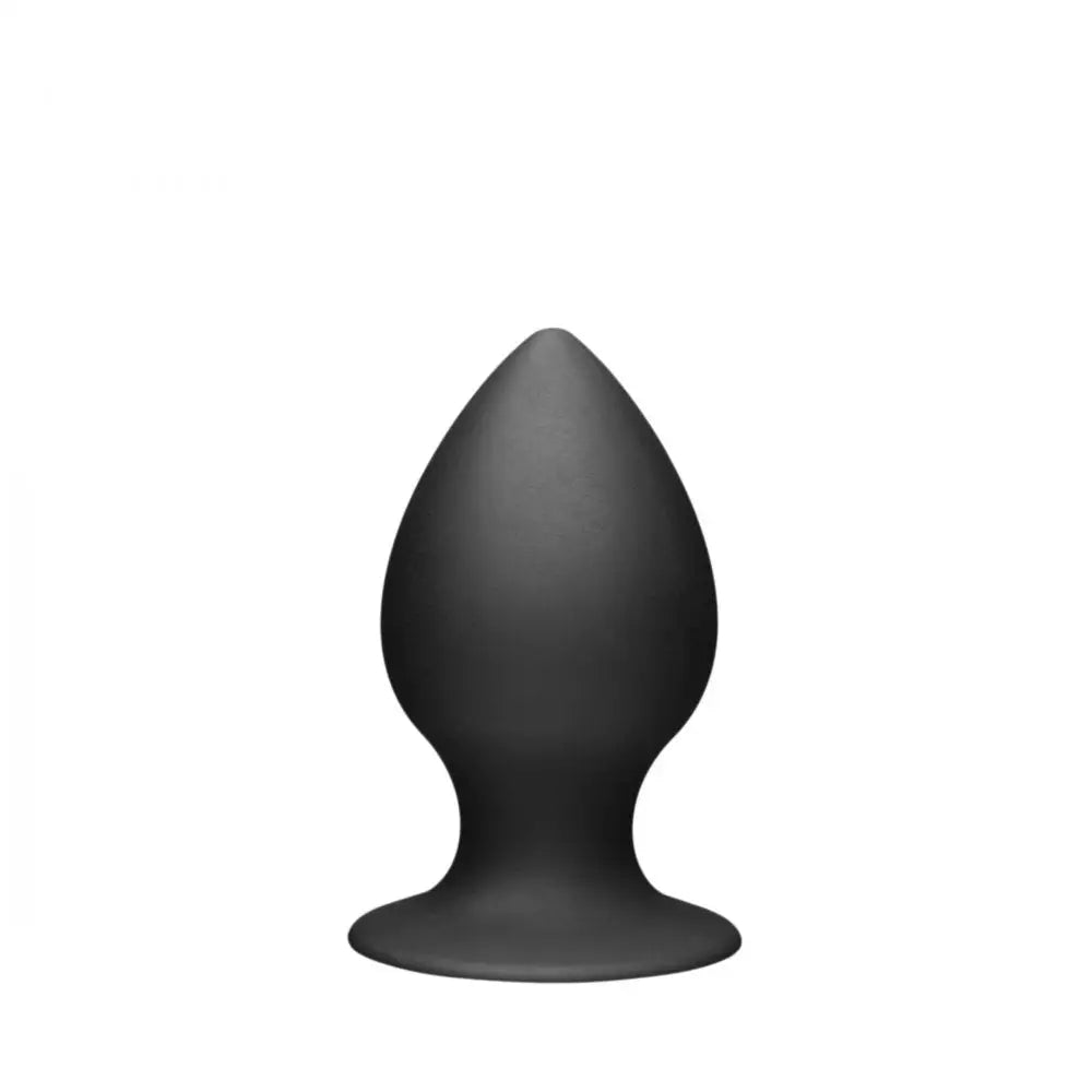 Tom of Finland® Silicone Anal Plug - Medium / Black - Butt