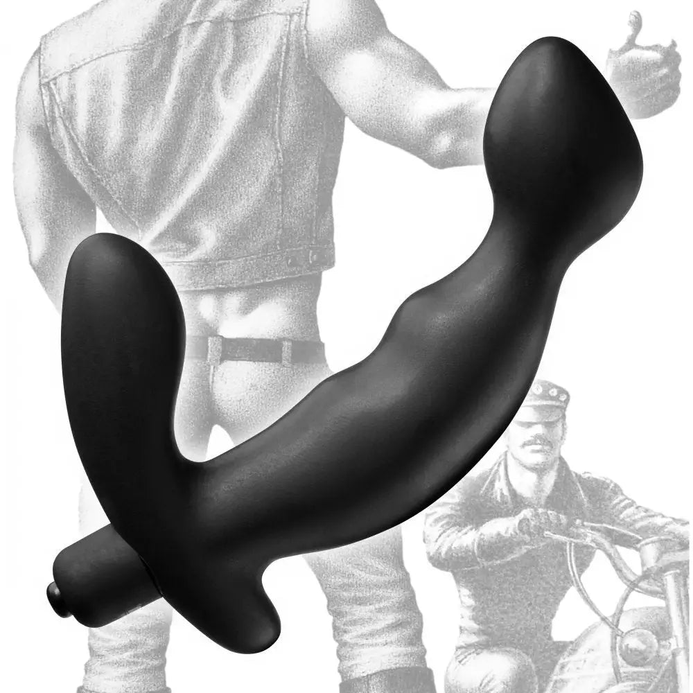 Tom of Finland® Silicone P - Spot Vibrator - Black - Anal Probe