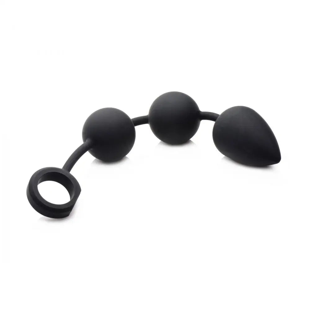 Tom of Finland® Weighted Anal Ball Beads - Black