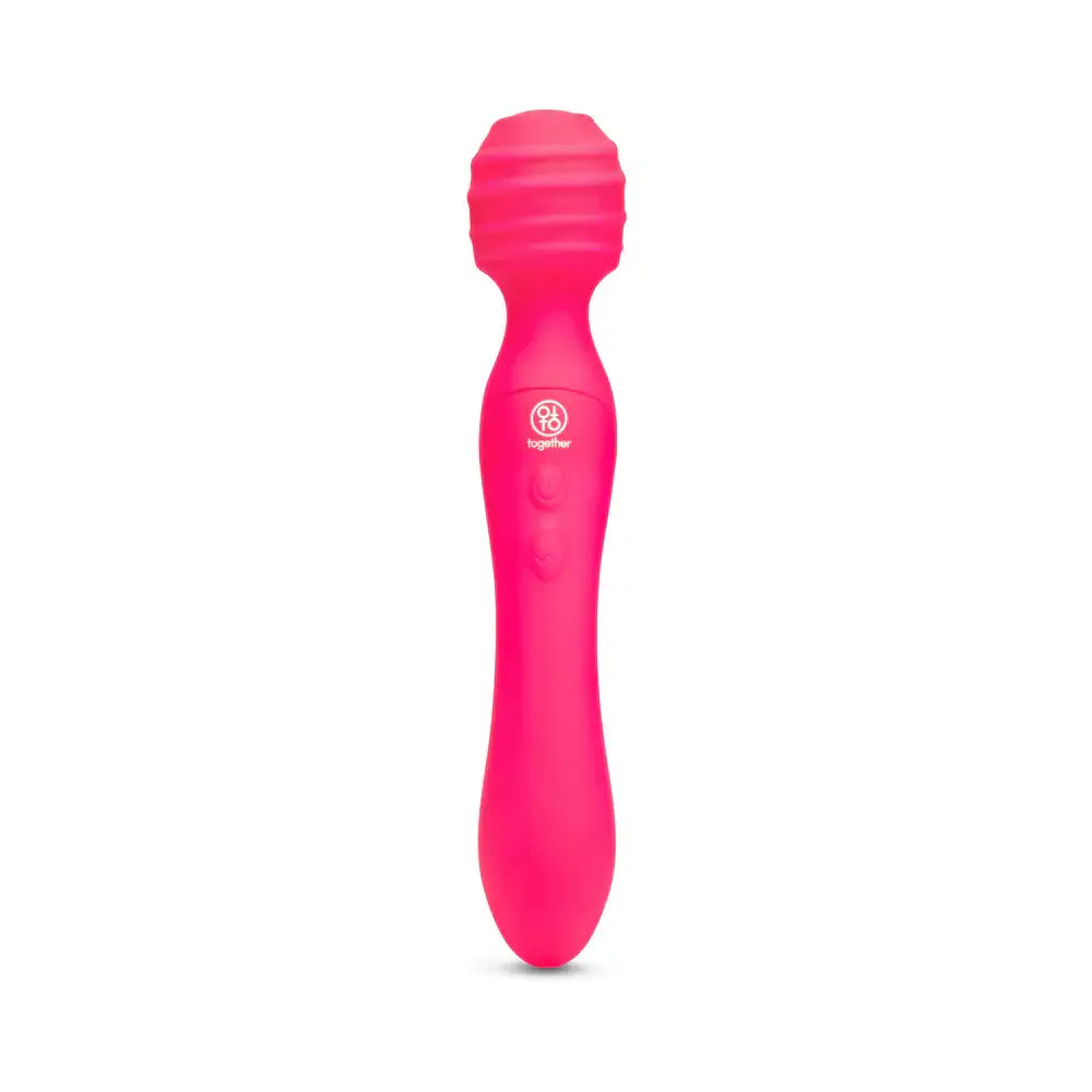 Cerise Tri Delight Dual-Ended Triple Stim Wand & Rabbit Vibrator