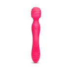 Cerise Tri Delight Dual-Ended Triple Stim Wand & Rabbit Vibrator