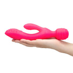 Cerise Tri Delight Dual-Ended Triple Stim Wand & Rabbit Vibrator