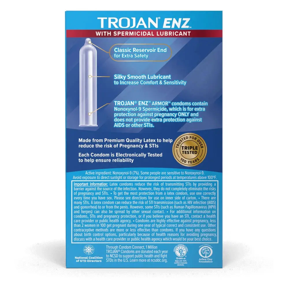 12-Pack Trojan™ Enz™ Armor Condoms