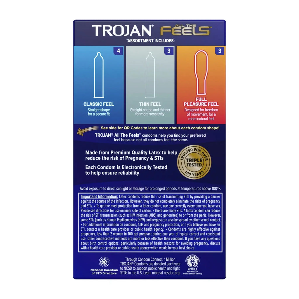 Trojan® All the Feels™ Condom Variety 10 - Pack - 10-Pack - Condoms