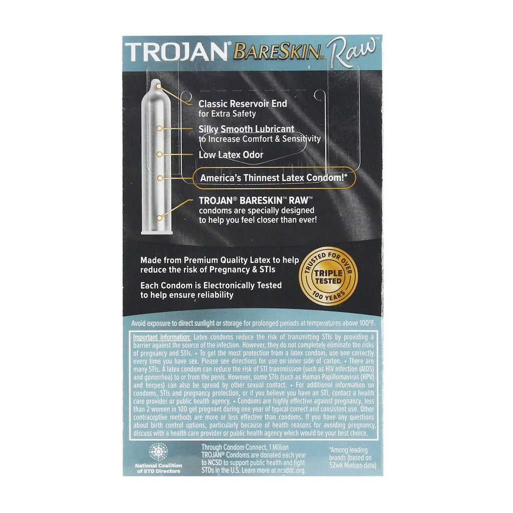 Trojan® BareSkin™ Raw™ Thin Condoms - 10-Pack