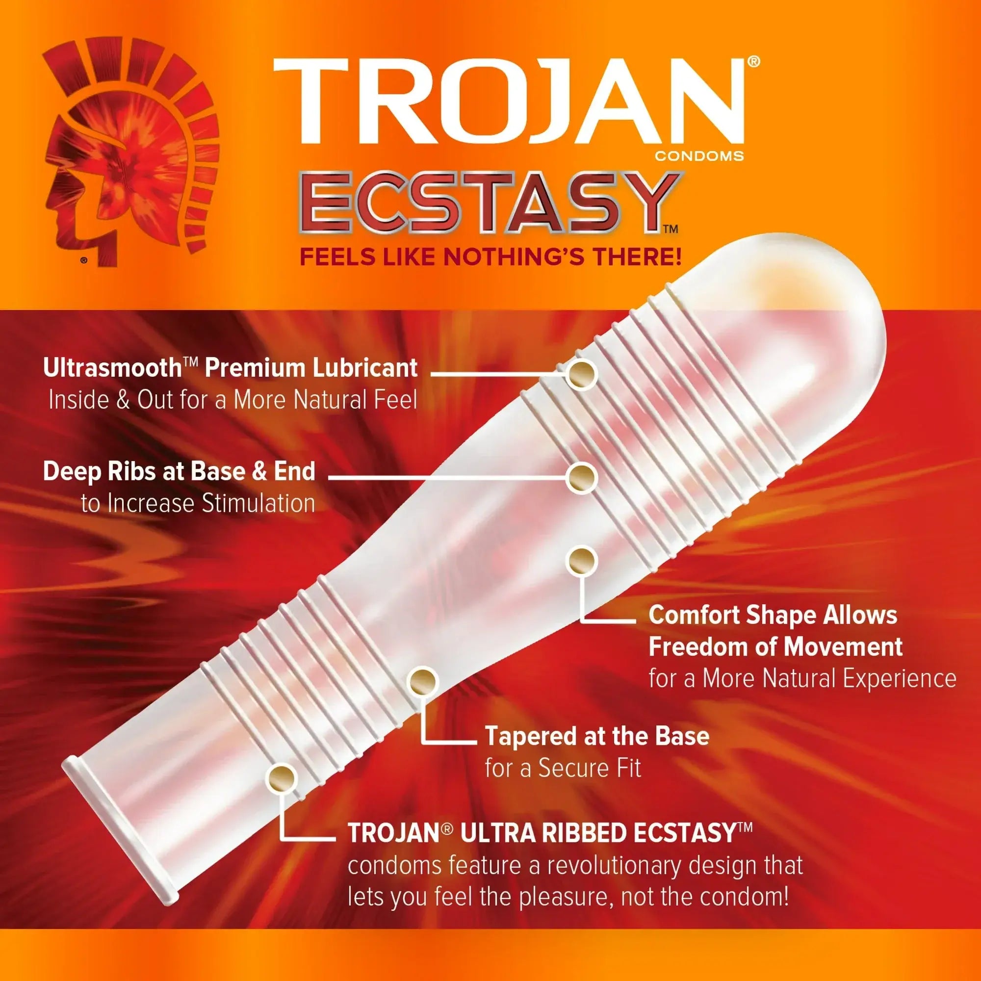 Trojan® Double Ecstasy™ Condoms - 10 Pack