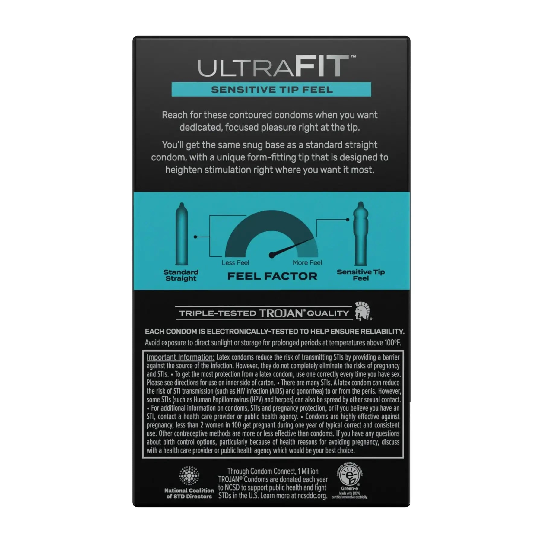 Trojan® Ultra Fit™ Sensitive Tip Feel Condoms - 10-Pack