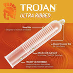 12-Pack Trojan™ Ultra Ribbed Armor™ Condoms
