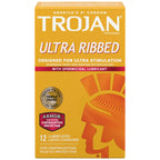 12-Pack Trojan™ Ultra Ribbed Armor™ Condoms