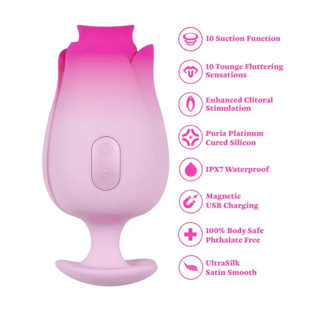 Tulip Trance Suction & Tongue - Fluttering Personal Massager - Rolik®