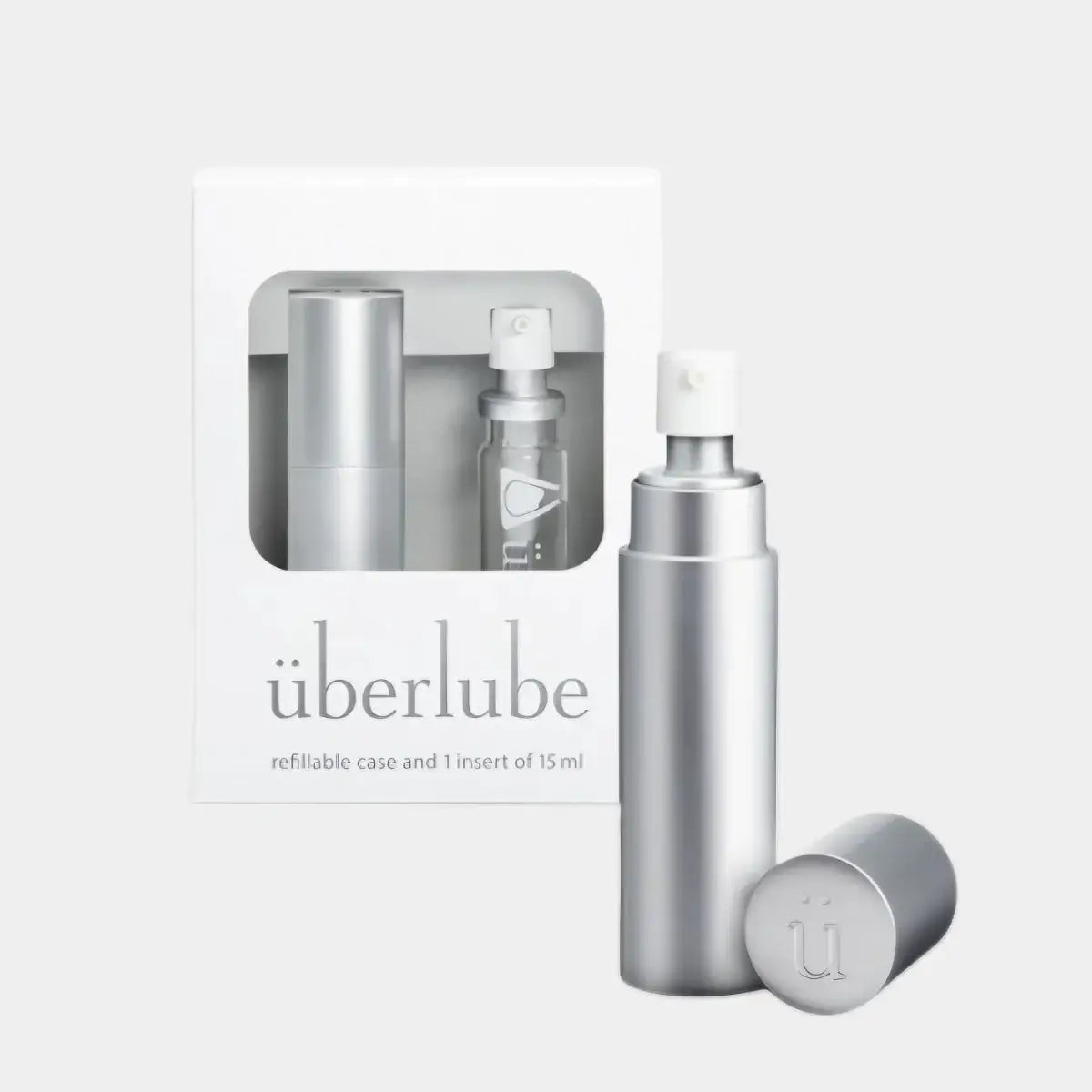 überlube Good-to-Go Traveler Silicone-Based Lubricant 2-Pack - Silver / 15mL - Lubricant