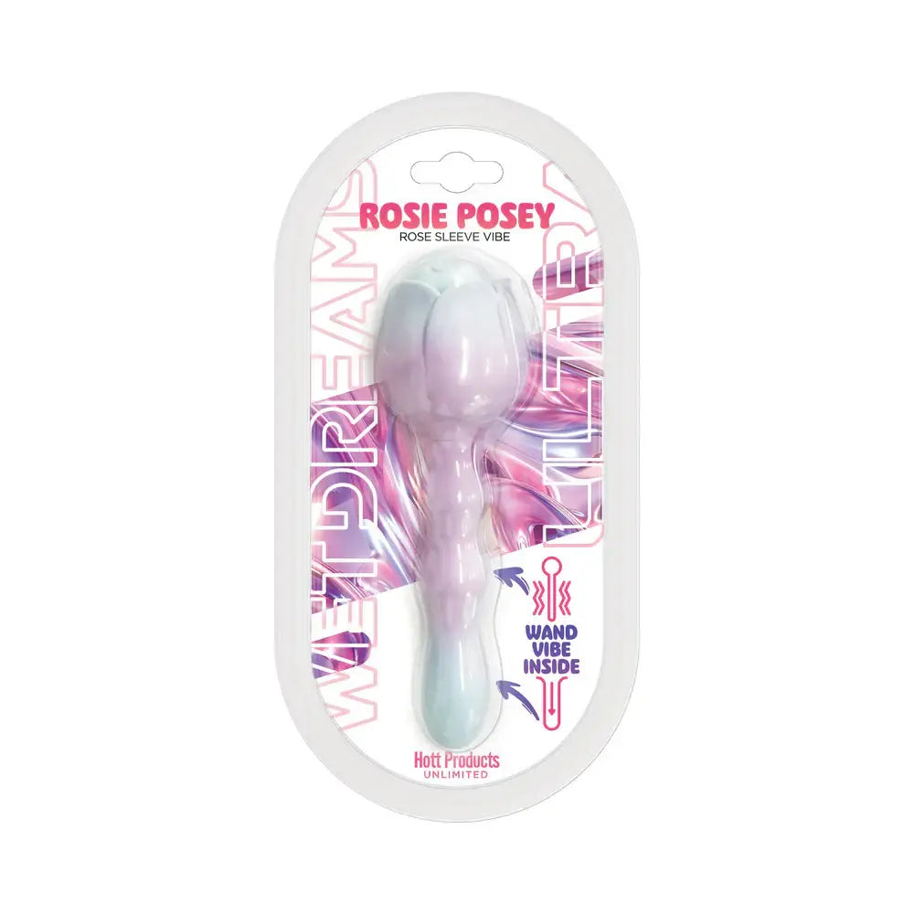 Hott Products Ultra Rosie Posey Liquid Silicone Rose Sleeve Vibrator - Rolik®