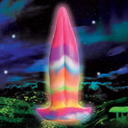 Unicorn Kiss Glow - in - the - Dark Tongue Dildo - Rainbow
