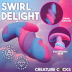 XR Brands® Unicorn Swirl Silicone Butt Plug Small - Rolik®