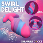 XR Brands® Unicorn Swirl Silicone Butt Plug Large - Rolik®